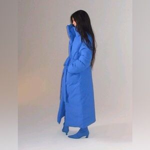 Khy blue puffer long coat